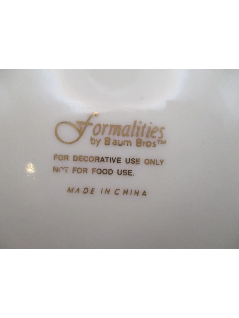 Vintage Formalities by Baum Brothers Miniature Porcelain Tea Set Ivory Gold 10pc